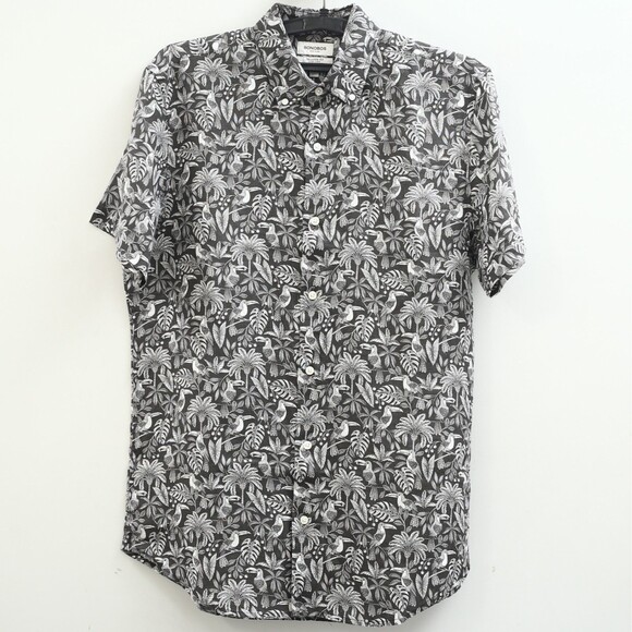 Bonobos Riviera Linen Short Sleeve Men's Shirt Print Tailored Fit Long L 283322 - Picture 6 of 11